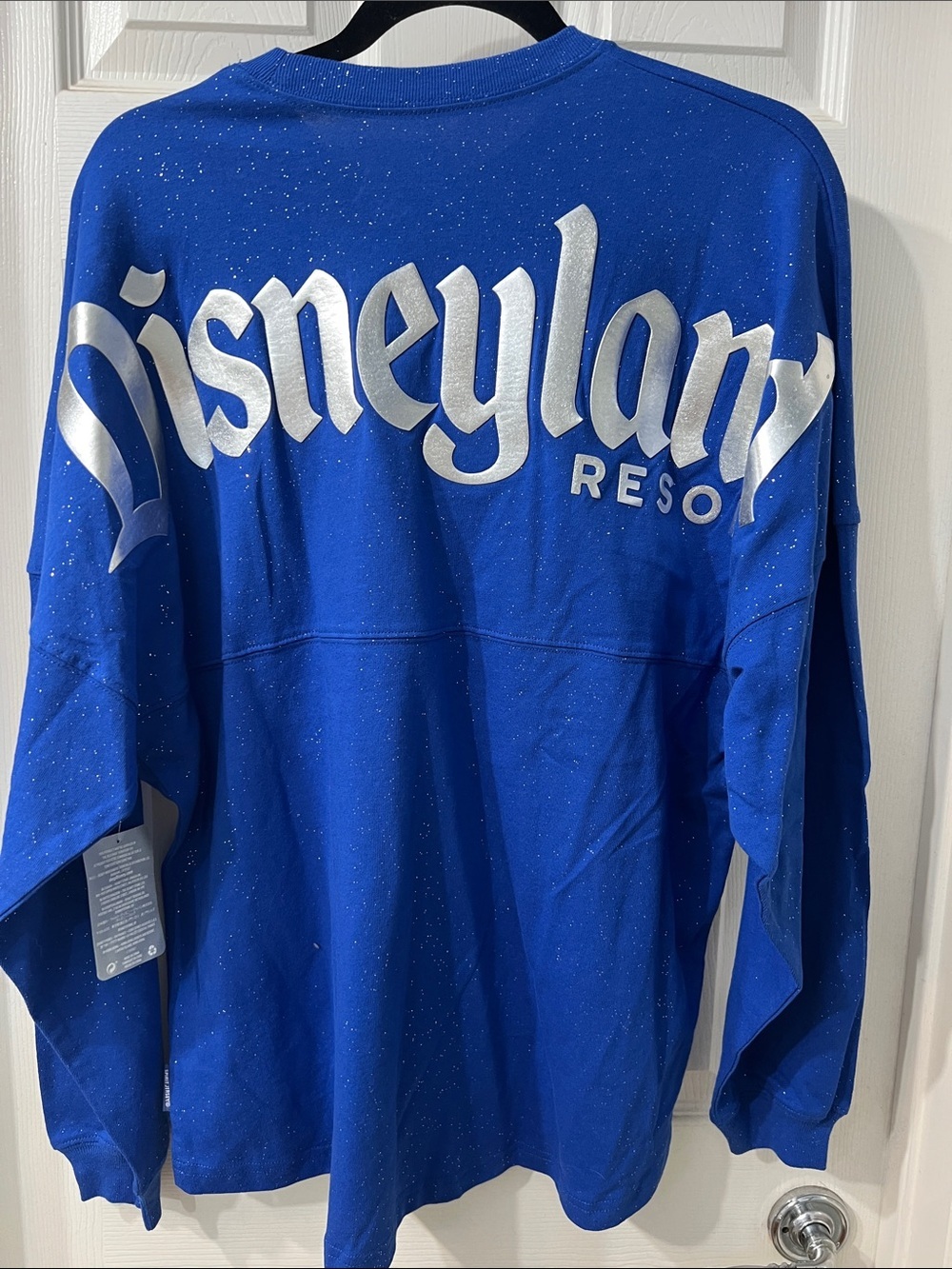 NWT Disney Speckled Royal Blue Spirit Jersey with White Logo Size Medium - Picture 4 of 5